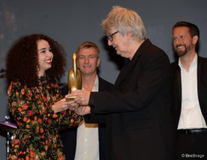 Baya Medhaffar et Jacques Higelin - Cérémonie de clôture du Festival du Cinéma et Musique de Film de La Baule, le 14 novembre 2015